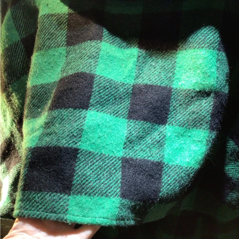 COOGI Black and Green CheckeredCanadian Wool Jacket